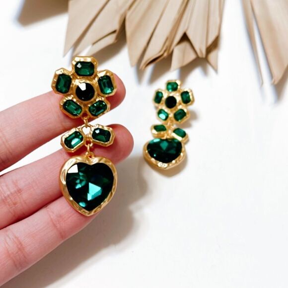 Flower statement earrings #888 - Picture 4 of 6